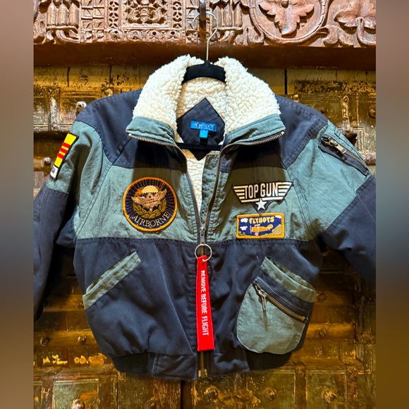 Kidsvintage Military FLYBOYS San Diego aerospace Museum flight topgun jacket